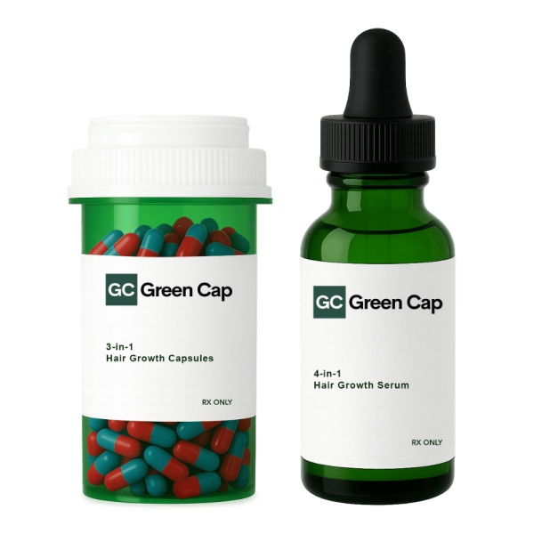 Prescription hair growth combo — capsules and serum for men and women by Green Cap