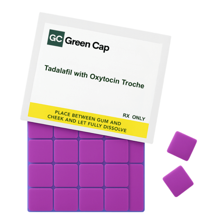 Tadalafil with oxytocin troche for men
