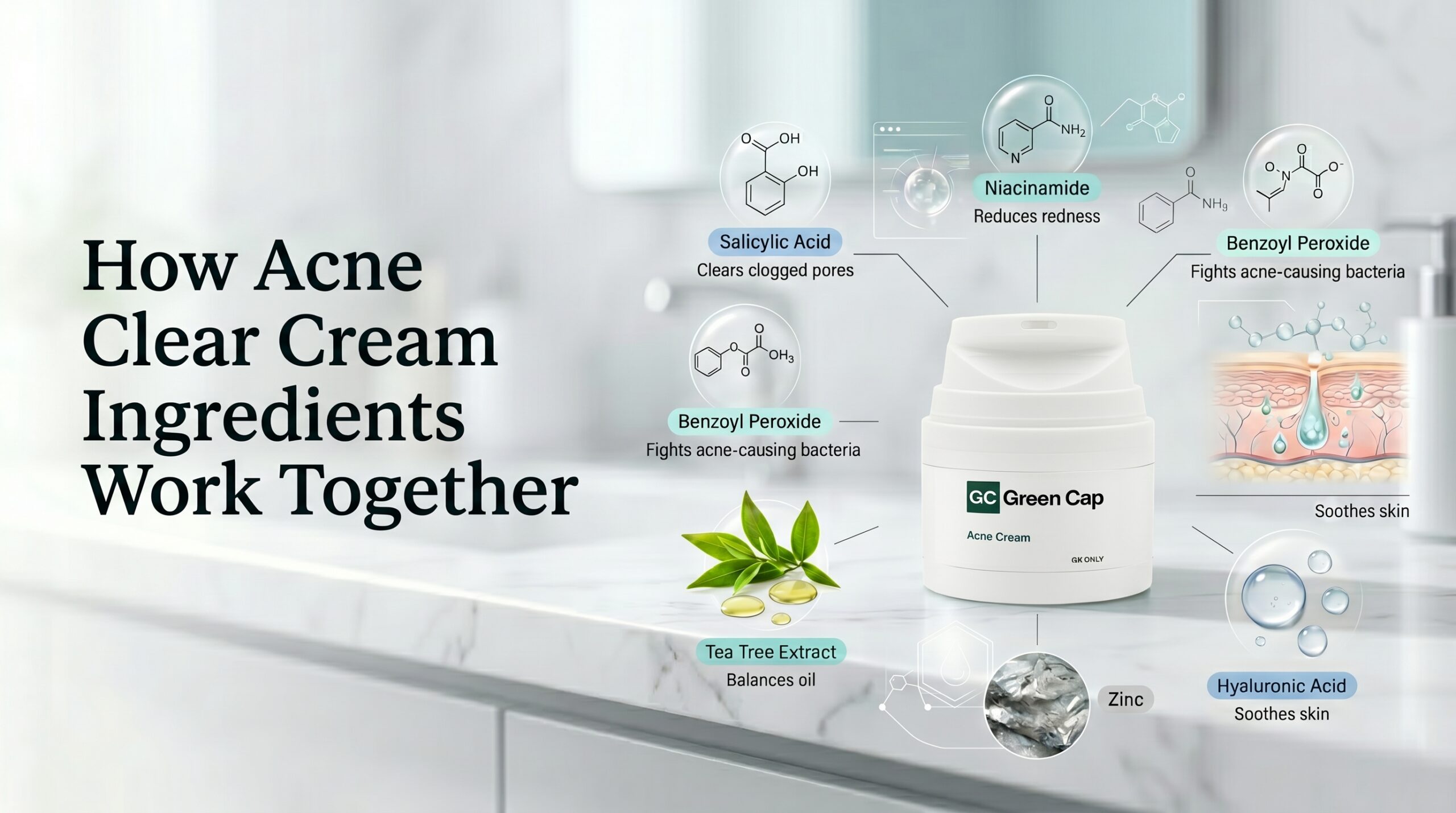 How These Acne Clear Cream Ingredients Work Together