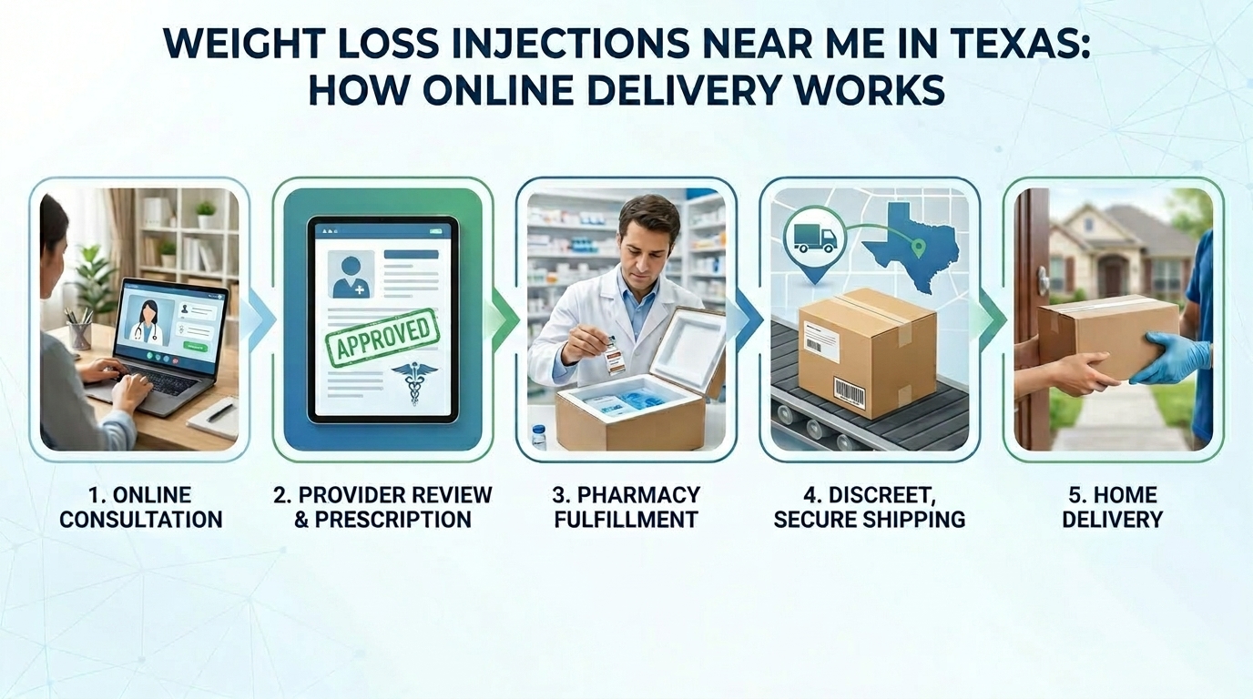 Weekly Weight Loss Injections Near Me in Texas: How Online Delivery Works